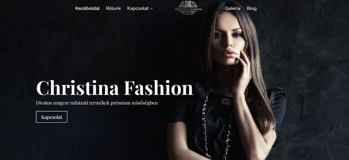 Christina Fashion weboldal készítés