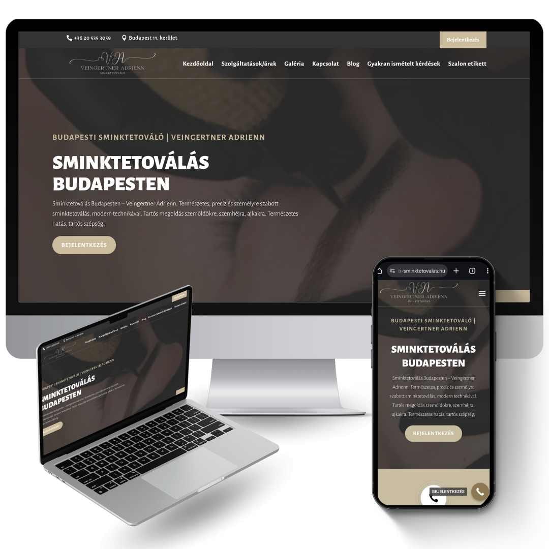 Sminktetováló szalon weboldal készítés és honlap karbantartás Sminktetováló szalon weboldal készítés és honlap karbantartás