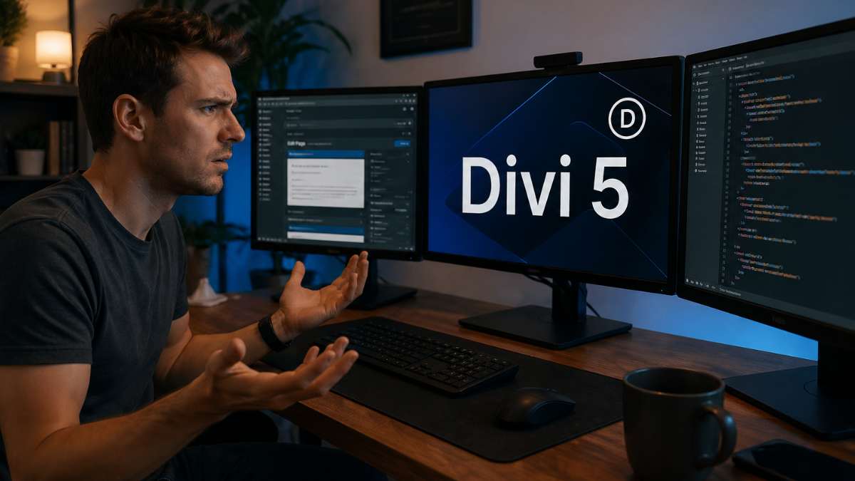 Divi 5 nem frissül Chrome-ban – WordPress weboldal hibajavítás három monitoros fejlesztői környezetben