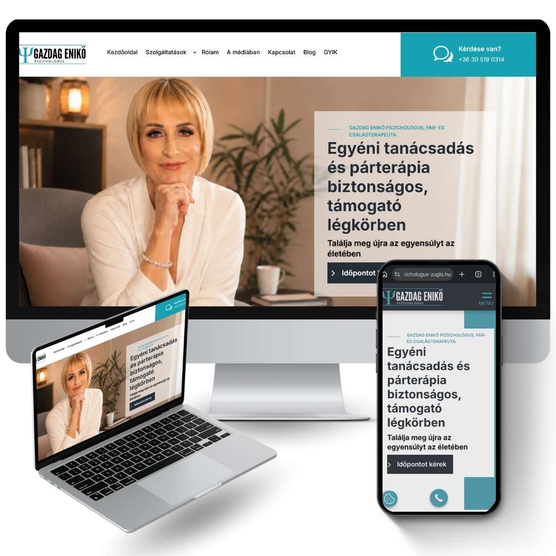Pszichológus weboldal készítés Budapest – WordPress referencia Pszichológus weboldal készítés Budapesten – reszponzív WordPress weboldal referencia Bakó Krisztiántól