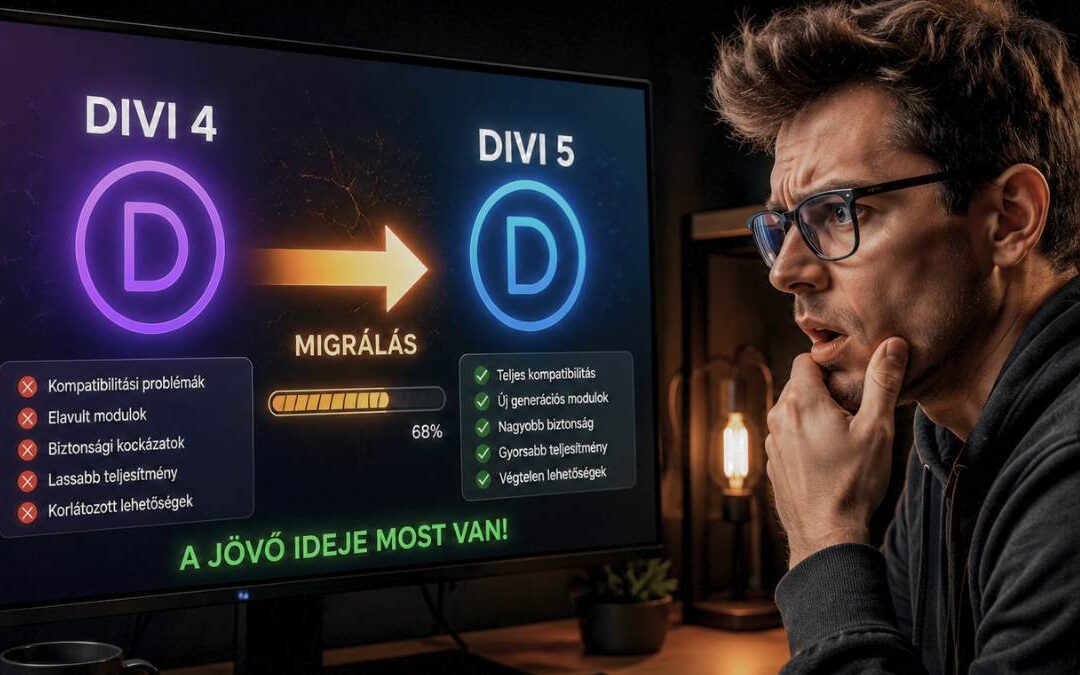 Divi 4 migrálása Divi 5-re: valós tapasztalatok, hibák és megoldások egy WordPress weboldalon