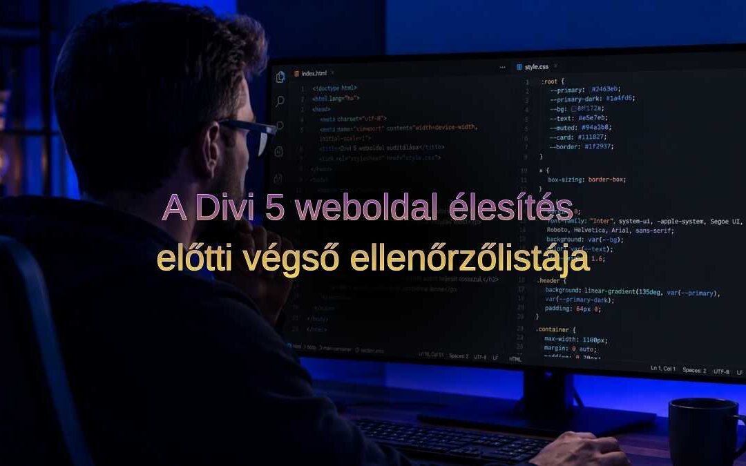 Divi5 weboldal auditálása és élesítése: a teljes szakértői ellenőrzőlista indulás előtt