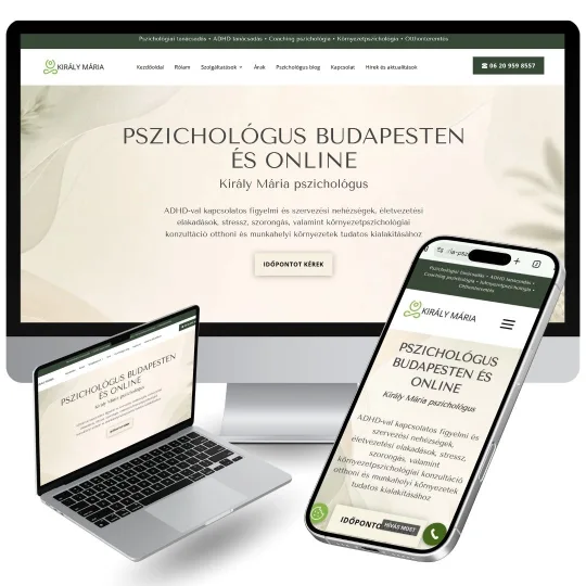 Pszichológus weboldal készítés Budapesten – Bakó Krisztián referencia