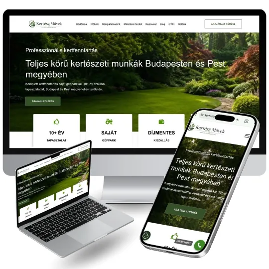 Kertész weboldal készítés – Bakó Krisztián referencia